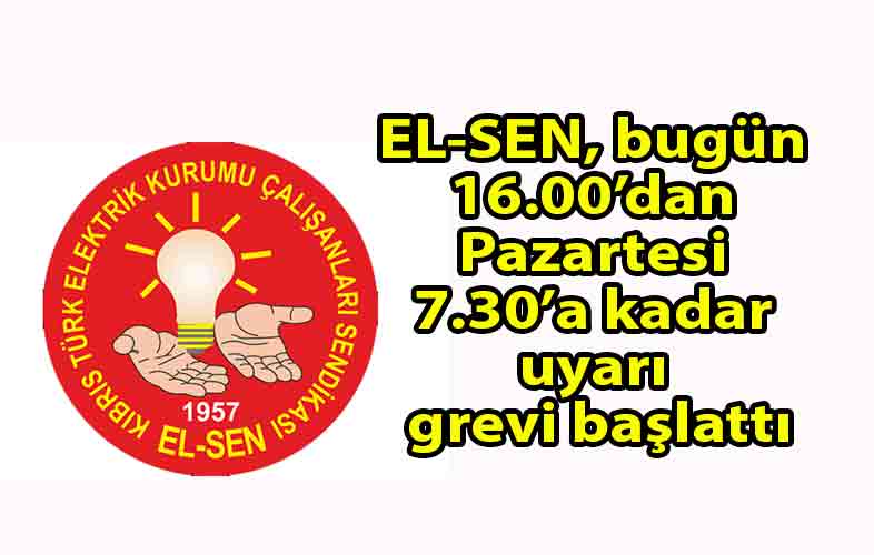 ozgur_gazete_kibris_EL-SEN_uyarı_grevi_başlattı