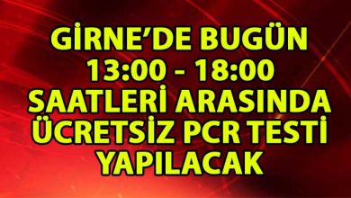 ozgur_gazete_kibris_Saglik_Bakanligi_Girne_de_ucretsiz_PCR_uygulamasi_yapiyor