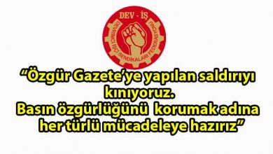 ozgur_gazete_kibris_DEV-İŞ'ten_Başbakanlığa_kınama