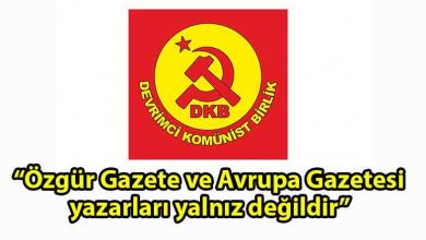 ozgur_gazete_kibris_Devrimci_Komünist_Birlik_Özgür_Gazete_ve_Avrupa_Gazetesi’ne_destek_belirtti