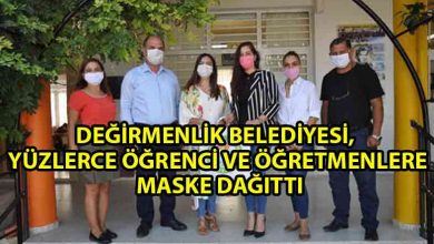 ozgur_gazete_kibris_Değirmenlik_Belediyesi'nden_bölge_okullarına_maske_desteği