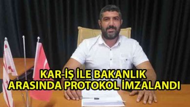ozgur_gazete_kibris_KAR_İŞ_Milli_Eğitim_ve_Kültür_Bakanlığı_protokol_imzaladı