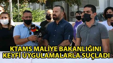 ozgur_gazete_kibris_KTAMS_Maliye_Bakanlığı_önünde_eylem_yaptı