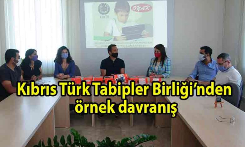 ozgur_gazete_kibris_Kıbrıs_Türk_Tabipler_Birliği_25_adet_tablet_bağışında_bulundu