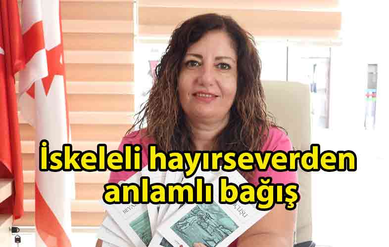ozgur_gazete_kibris_İskeleli_bir_yardımsever_Şehit_İlker_Karter_İlkokulu’na_128_kitap_bağışladı