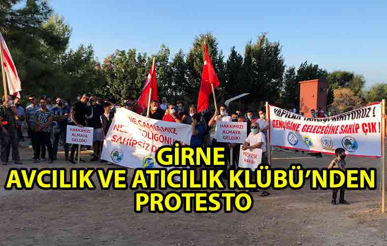 ozgur_gazete_kibris_Girne_Avcılık_ve_Atıcılık_Klübü’nden_protesto_gösterisi