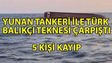 ozgur_gazete_kibris_Yunanistan_bayraklı_bir_tanker_ile_Türk_bayraklı_balık_avlama_teknesi_çarpıştı