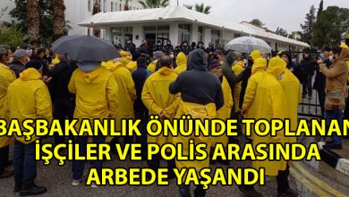 ozgur_gazete_kibris_İSCİLER_BASBAKANLİK_TA_Polis_bir_eylemciye_mudahale_etti