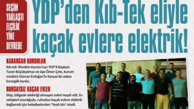 ozgur_gazete_kibris_manset_kib_tek_karpaz_YDP_Gurcan_erdogan