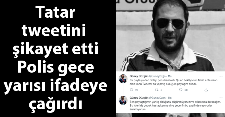 ozgur_gazete_kibris_guney_duzgun_tatar_polis_twitter_sikayet