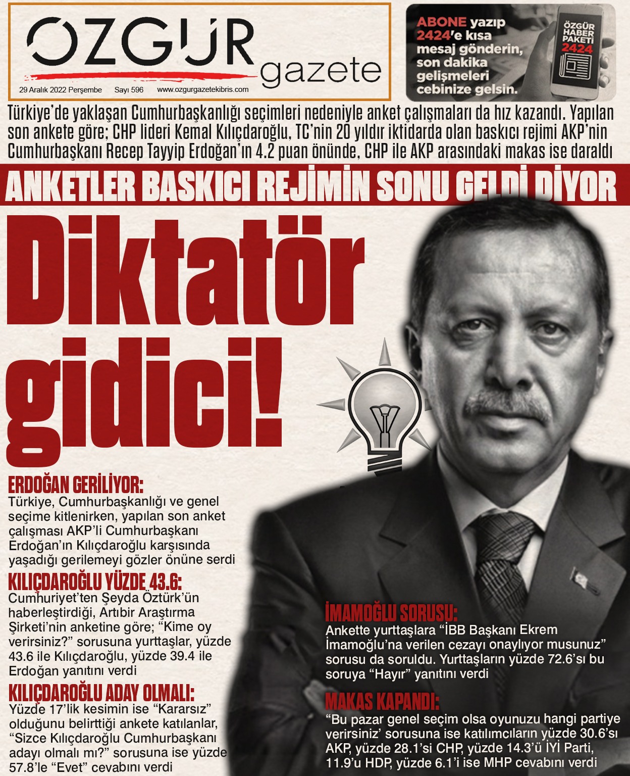 ozgur_gazete_kibris_erdogan_anket_turkiye_secimler_